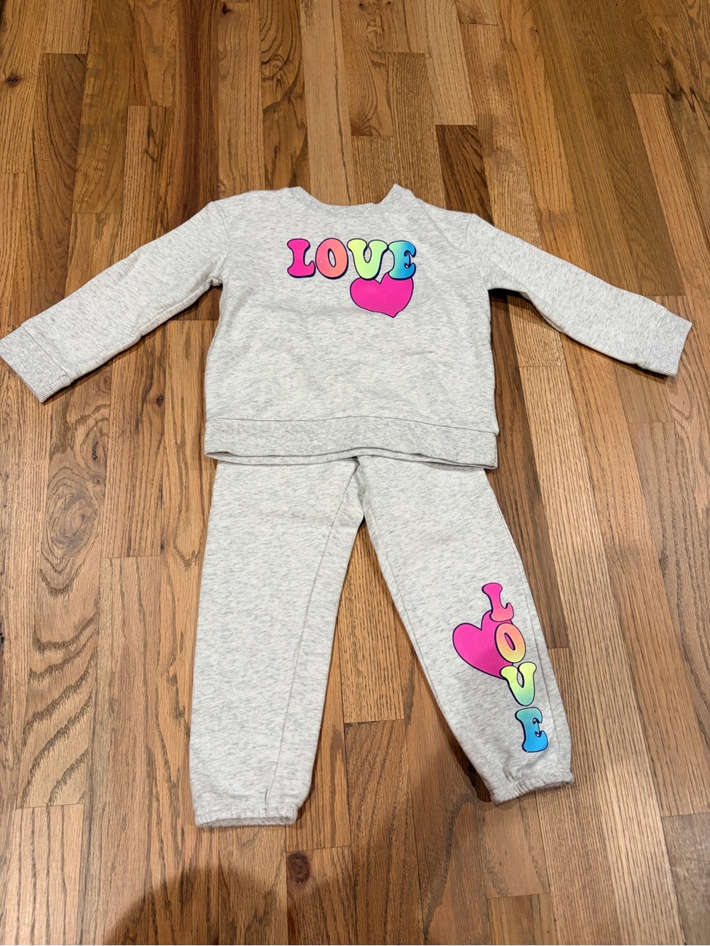 Children’s Place toddler girls Love sweat outfit